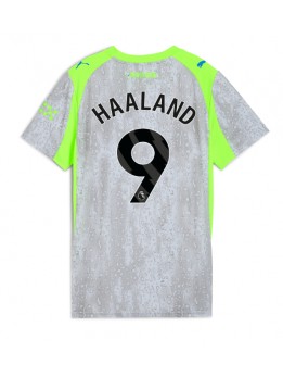 Billige Manchester City Erling Haaland #9 Tredjedrakt Dame 2025-26 Kortermet